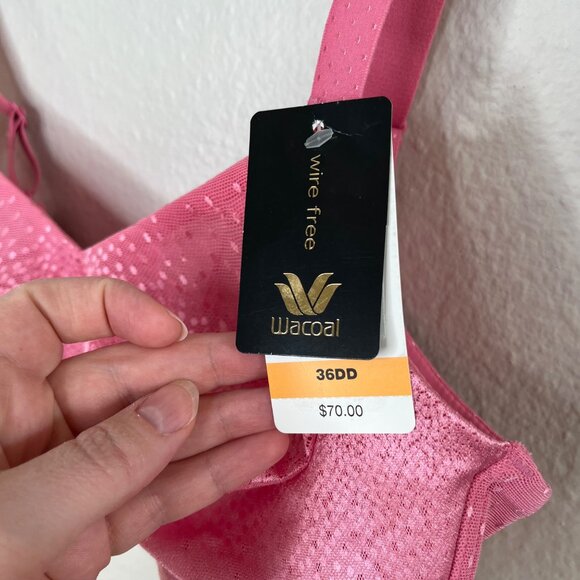 Wacoal Womens Pink Wirefree Bra US 36DD Back Appeal 852303 - Picture 3 of 6